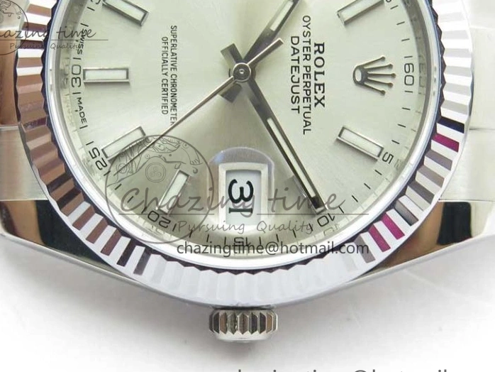 Edition DateJust 41 VSF 904L VS3235 Silver Bracelet 126334 Best on Dial 1:1 SS Oyster 0506